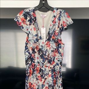 NWT Parker NY floral high low dress
